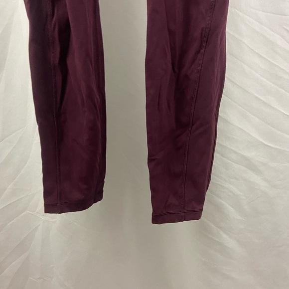 Lululemon Maroon Leggings Tights Size 8 Yoga Gym - Picture 5 of 13